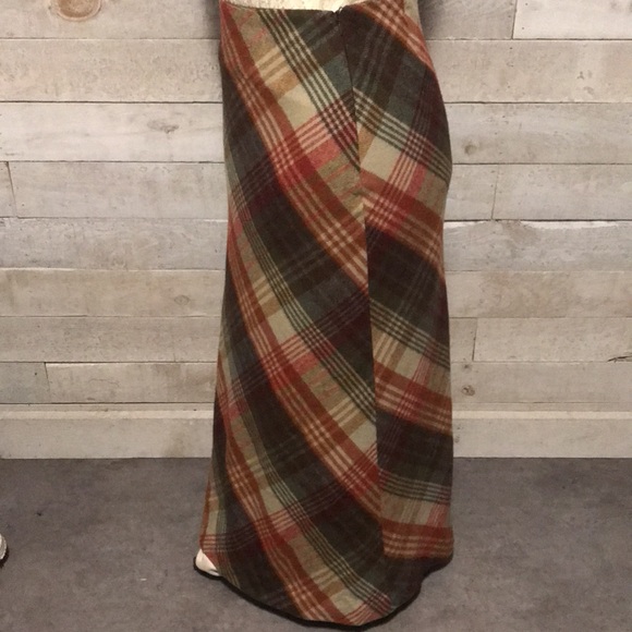 Willi Smith Petite plaid wool flared maxi skirt - Picture 5 of 12